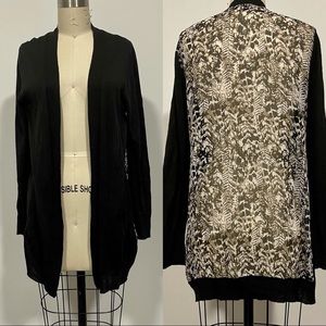 Covington Printed Chiffon Back Cardigan